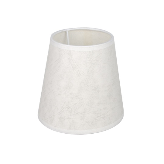 Pantalla BICHE redondo cónico con encaje E27 Al.14xD.15cm blanco