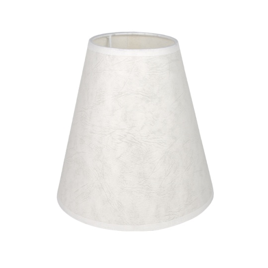 Pantalla BICHE redondo cónico con encaje E27 Al.20xD.20cm blanco