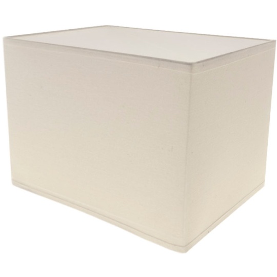 Pantalla KOSOVAR retangular con encaje E14 L.20xAn.14xAl.14cm Natural (Crudo)