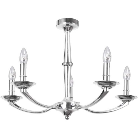 Ceiling Lamp GHINI 5xE14 H.45xD.61cm Chrome