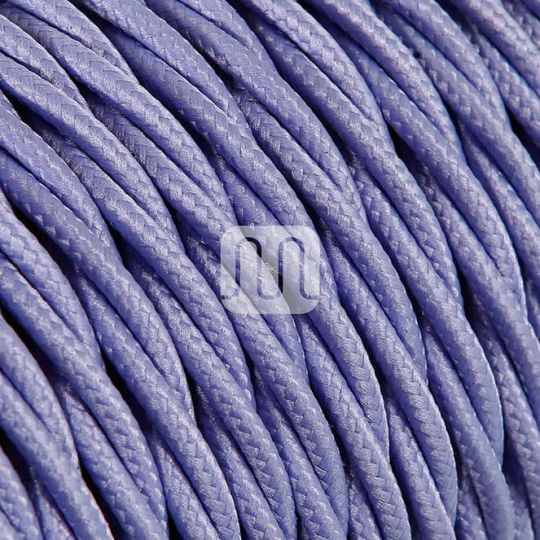 Cable eléctrico H05V2-K cubierto con tela torcida FRRTX 2x0,75 D.5.8mm lila TR4