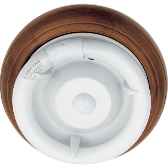 Plafond CIRCE redondo 1xG10q T9 circ. Alt.9xD.28cm castanho/nogueira