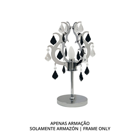 Table Lamp DEBORAH 1xE14 H.46xD.28cm Chrome