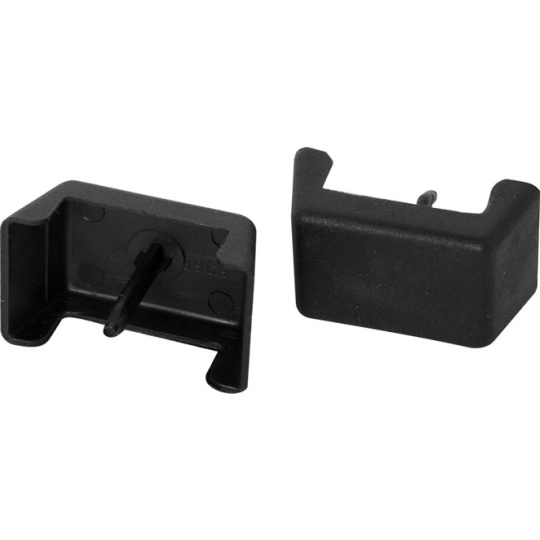 Black plastic cover for junction box with 2 poles 2,7x1,6x1,3cm