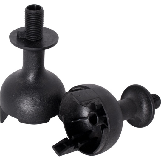 Capuchón negro termoplastico p/ portalámparas E27 de 2 piezas roscado con blocacable alt.25mm