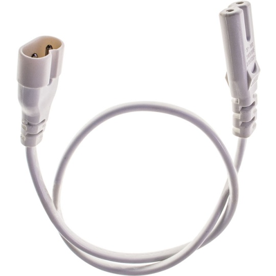 Electrical extension cord for fluorescent light fixture.