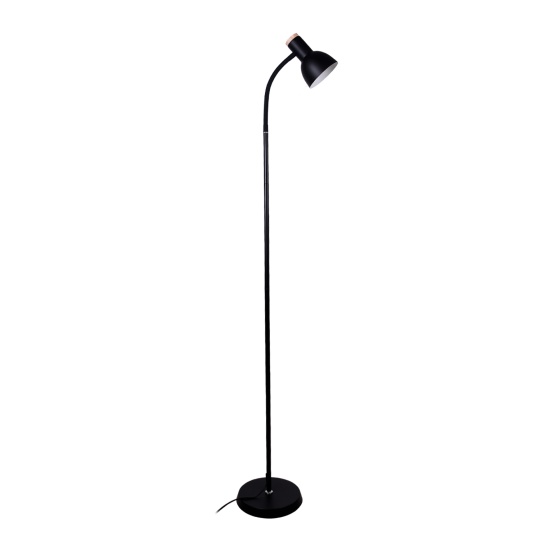 Candeeiro de pé ARGOS 1xE27 Alt.155xD.22cm preto/madeira
