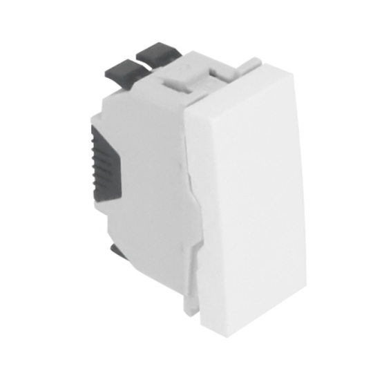Interruptor unipolar QUADRA45 (1 módulo) 10AX 250Vac preto mate