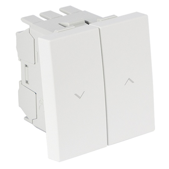 Electric Shutters Switch (2 Modules) in matte white