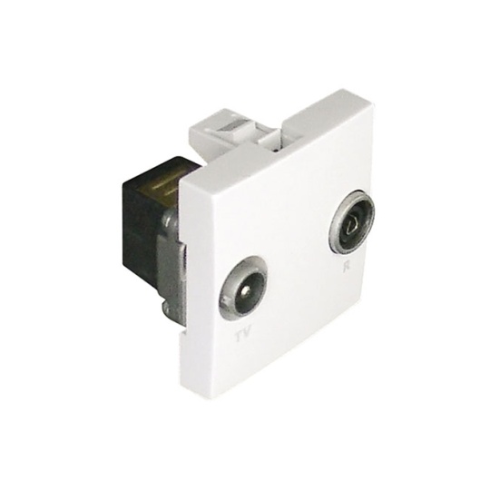 R - TV Socket (Terminal Type) (2 Modules), white