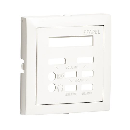 Cover Plate for 1 Stereo Channel Sound Control Unit with FM Tuner and Alarm Clock