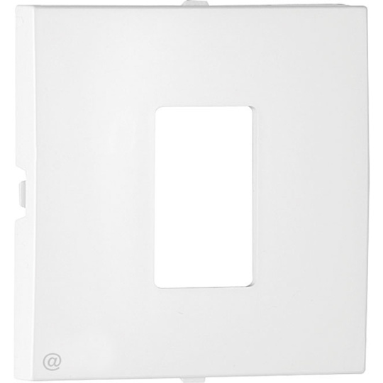 Cover plate LOGUS90 for single RJ45 computer sockets in white