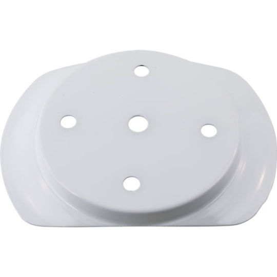 Encaixe para bola grande C.16xL.12xAlt.1,8cm 5 furos, em ferro branco