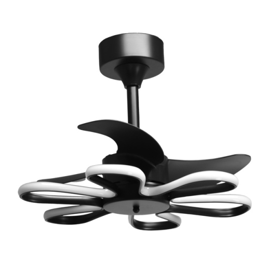 Ceiling fan ENEBRO black 3 blades 30W+30W LED 3000|4000|6000K H.41xD.53cm