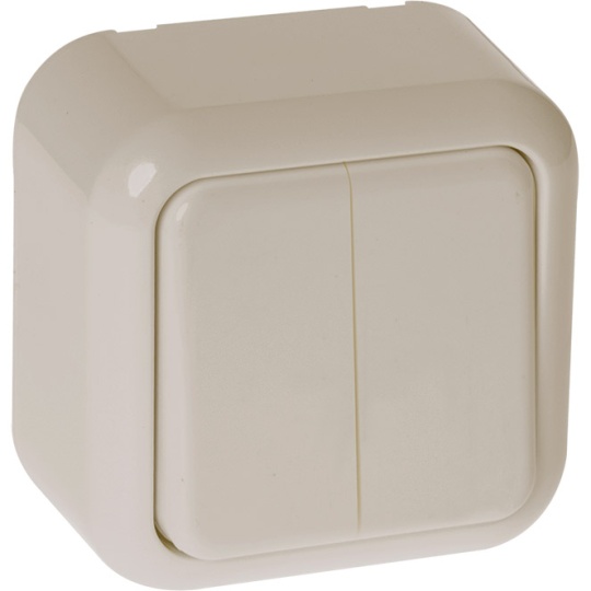 Two-way Switch ANCIENT (2 modules) in ivory