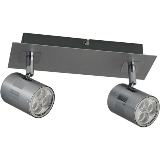 Aplique XAVIER 2x6W LED C.25xL.8xAlt.13cm níquel/cromado