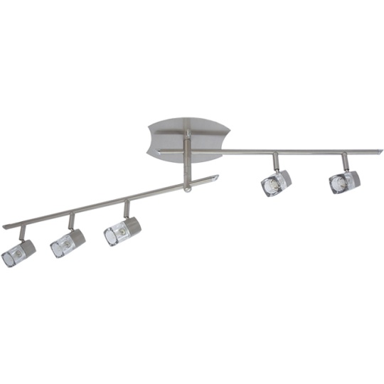 Plafond AFONSO 5xG9 C.102xL.20xAlt.22cm níquel