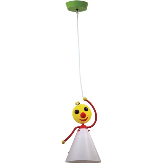 Suspensão SMILE 1xE14 Alt.Reg.xD.18cm multicores