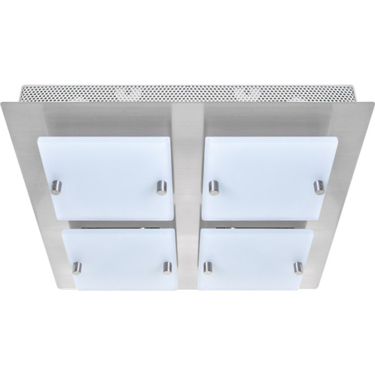 Plafond LARGO square 4xG9 L.27xW.27xH.6cm Satin Nickel