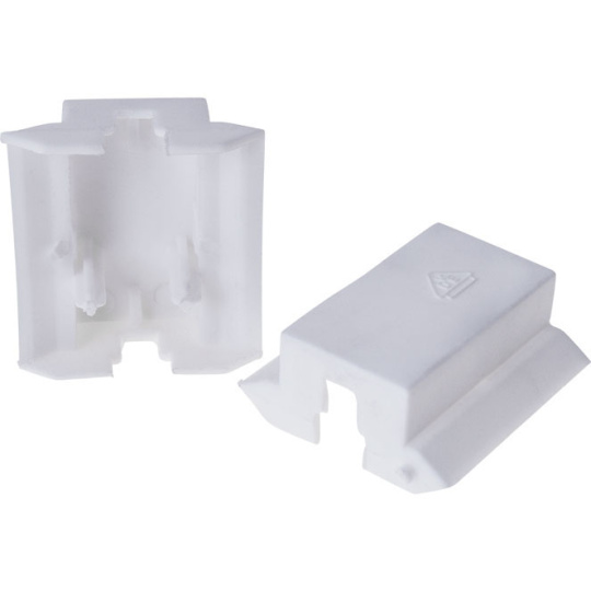 Caixa isoladora para ligador, em plástico branco