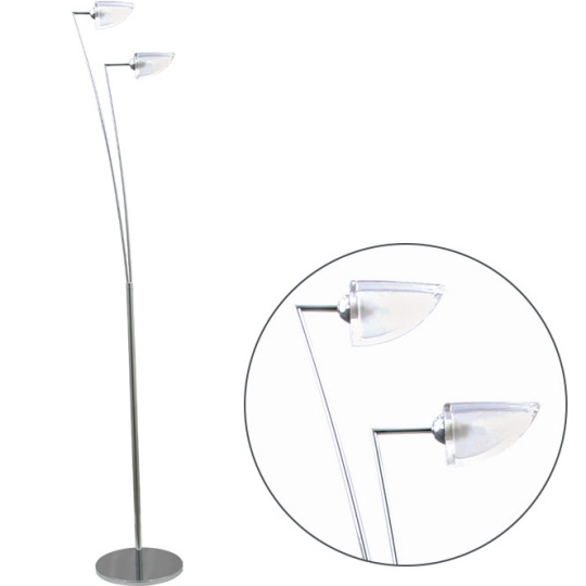 Candeeiro de pé AMÁLIA 2xG9 Alt.162xD.26cm Cromado