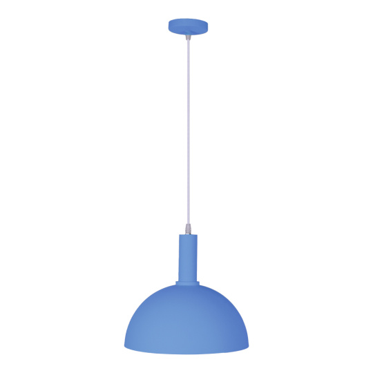 Pendant light HAGEN D.30cm 1xE27 in blue metal