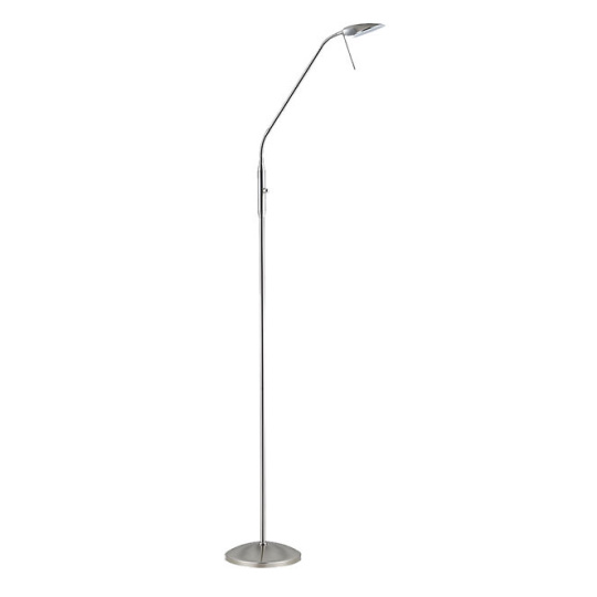 Floor Lamp TYRION 5W LED 450lm H.149xD.23cm Satin Nickel