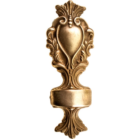 Base for wall lamp L.6,6xW.2xH.18,6cm, in raw brass