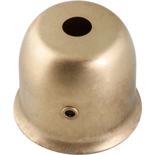 1/2 stamped glass for E27 lamp holder  Alt4,2xD4,7cm with side hole wire switch, raw brass