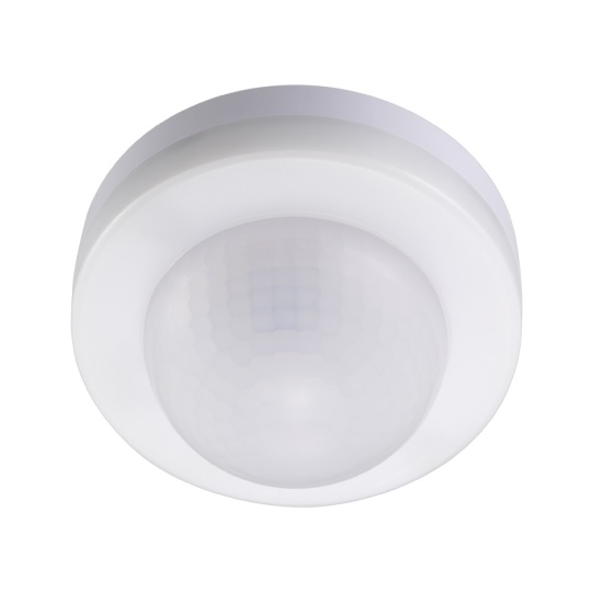 White infrared (IR) movement sensor IP20, detection angle of 360º (1xdetector), PC w/UV protection