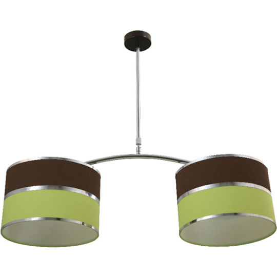 Candeeiro de tecto OLGA 2xE27 C.85xL.30xAlt.Reg.cm Verde/Castanho