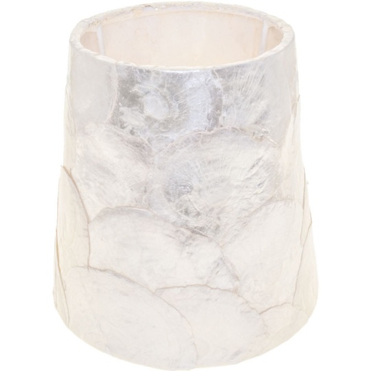 Pantalla NACAR redondo cónico pequeño con encaje E14 Al.13,5xD.14,5cm Nácar