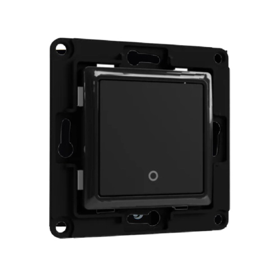 Shelly Wall Switch 1 Botão Preto — Corpo de Interruptor para Módulos Shelly Gen3