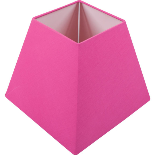 Lampshade IRLANDES square prism small with fitting E27 L.17xW.17xH.14cm Pink