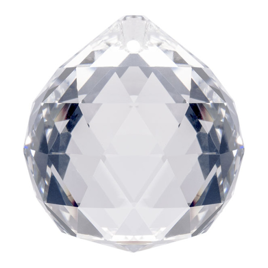 Crystal end stone D.3cm transparent (Box)