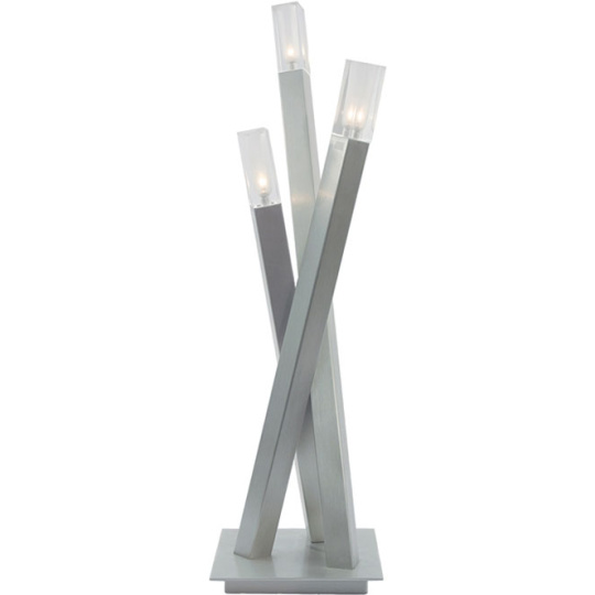 Table Lamp DORA square 3xG4 12V L.18xW.18xH.62cm Satin Nickel