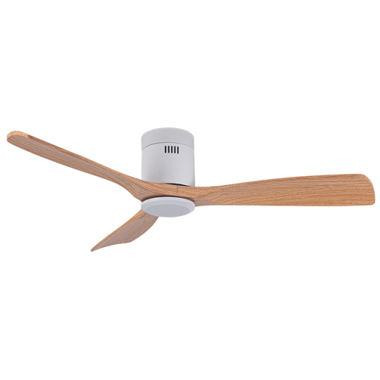 Ceiling fan DC CÉFIRO OFF white/beech wood, 3 blades, H.18xD.130cm