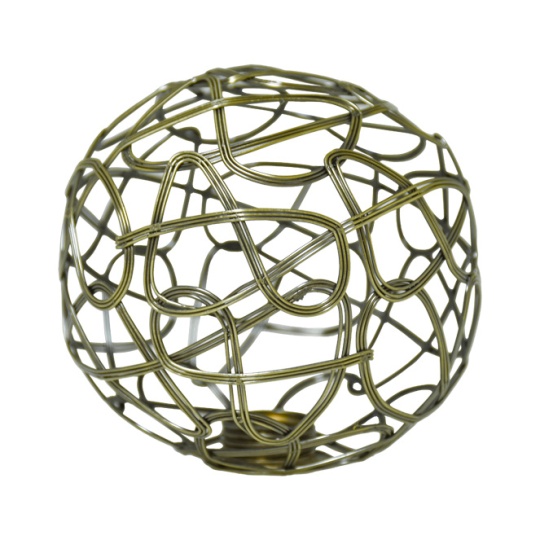 Tulipa KRIPTON esférica de metal oxidado D.9,5cm, para G9 (rosca)