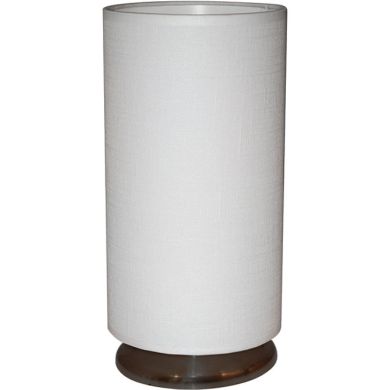 Table Lamp CAMELOT 1xE27 H.30xD.14cm White/Satin Nickel