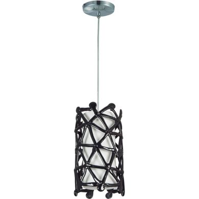 Suspensão OLINDA 1xE27 Alt.Reg.xD.18cm Preto