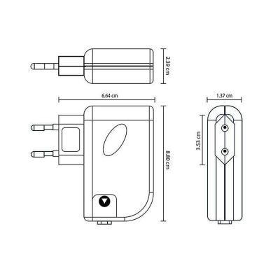 Constant current plug-in led driver AC/DC 350mA 17W, in plastic