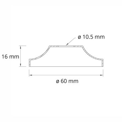 Iron center cover 1,5xD.6cm (forging) (TAMPA 60 F881)