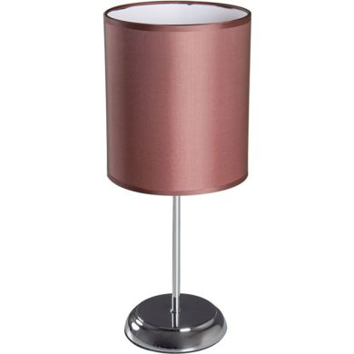 Table Lamp NICOLE 1xE14 H.38xD.16cm Chocolate/Chrome