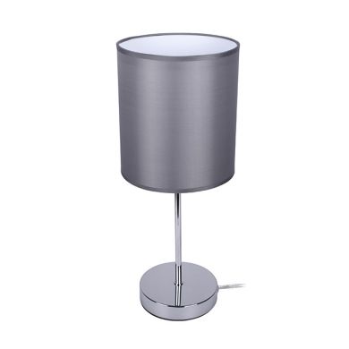 Table Lamp NICOLE 1xE14 H.38xD.16cm Grey/Chrome