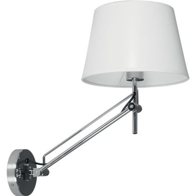 Wall Lamp CAPRICE 1xE27 L.26xW.48xH.Reg.cm White/Chrome