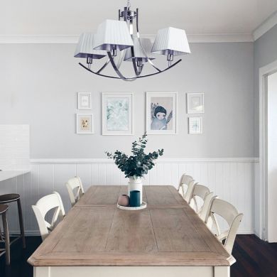 Ceiling Lamp INDIANA 4xE14 L.60xW.60xH.Reg.cm White/Chrome