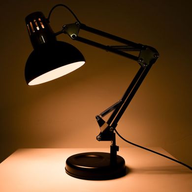 Table Lamp ANTIGONA articulated 1xE27 L.15xW.12,5xH.Reg.cm Black and Chrome