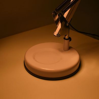 Table Lamp ANTIGONA articulated 1xE27 L.15xW.12,5xH.Reg.cm White and Chrome