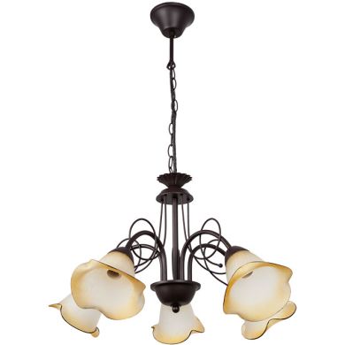 Ceiling Lamp MARSELLA 5xE14 H.Reg.xD.60cm Brown