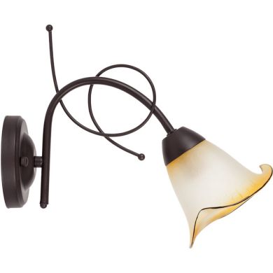 Wall Lamp MARSELLA 1xE14 L.14xW.27,5xH.20cm Brown